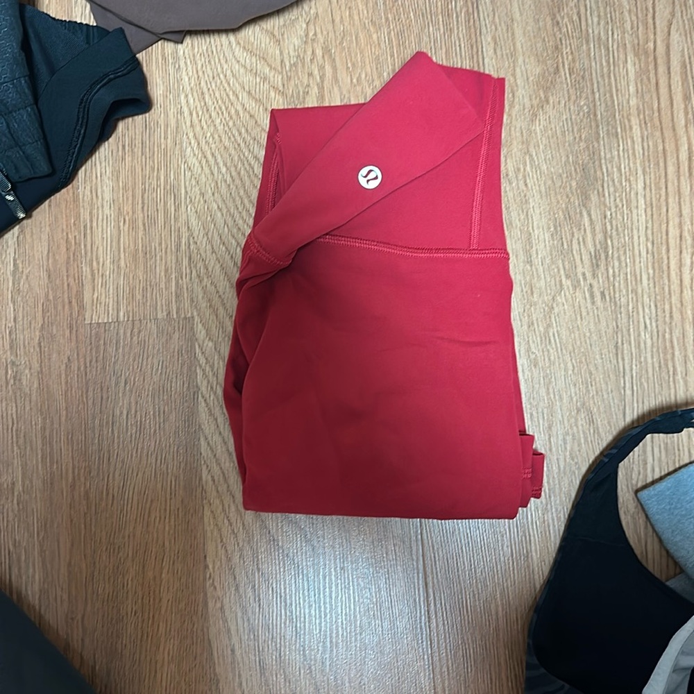 Align red leggings